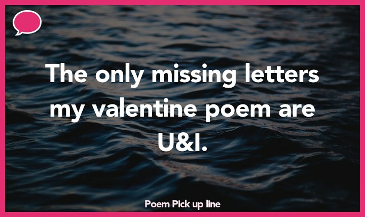 poem pickup line