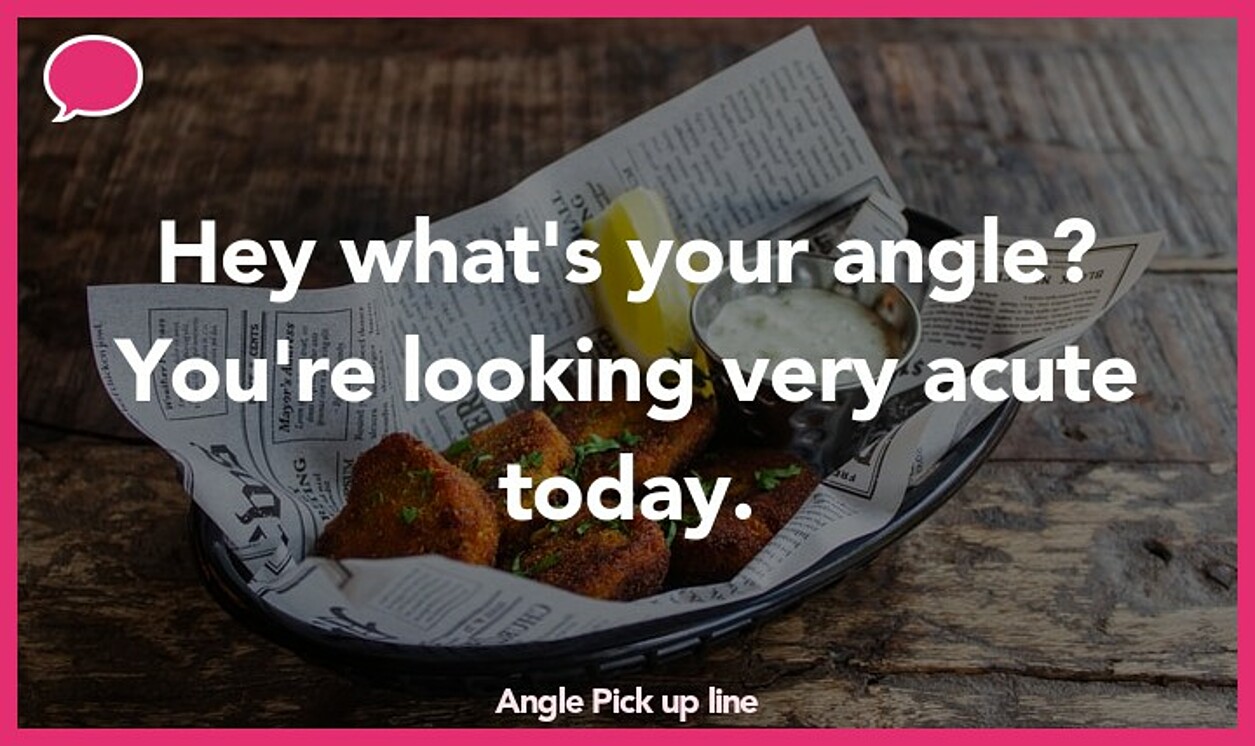 angle pickup line