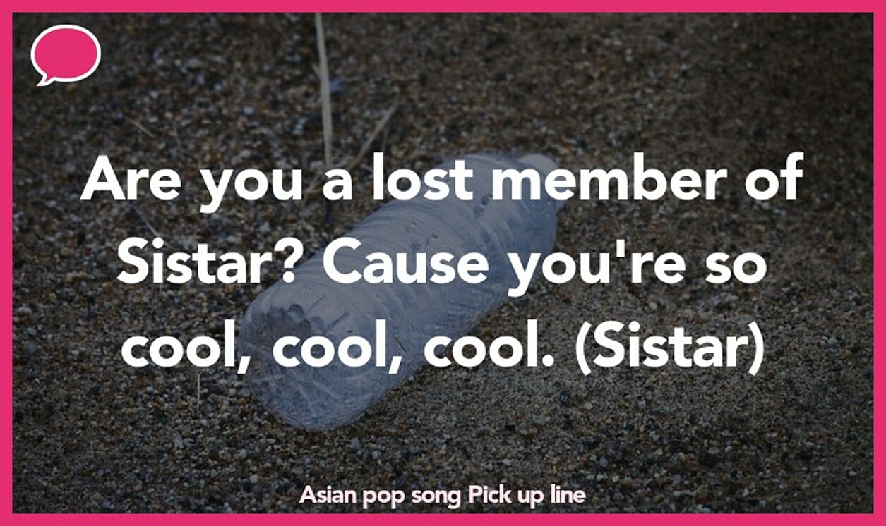 asian pop song pickup line