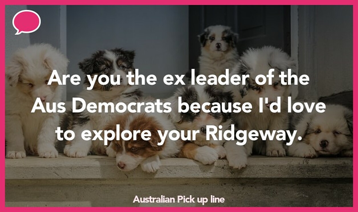 australian pickup line