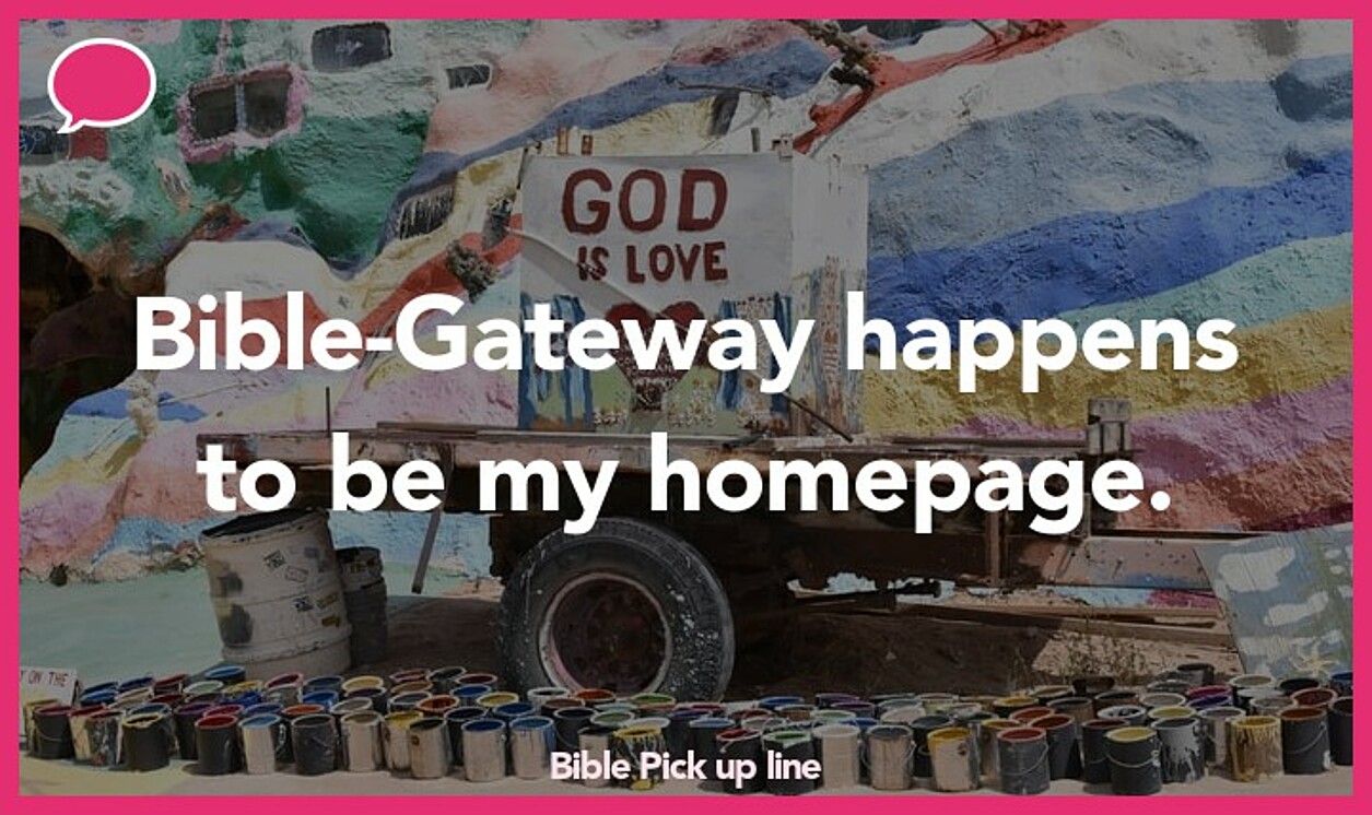 bible pickup line