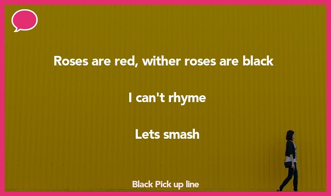 black pickup line