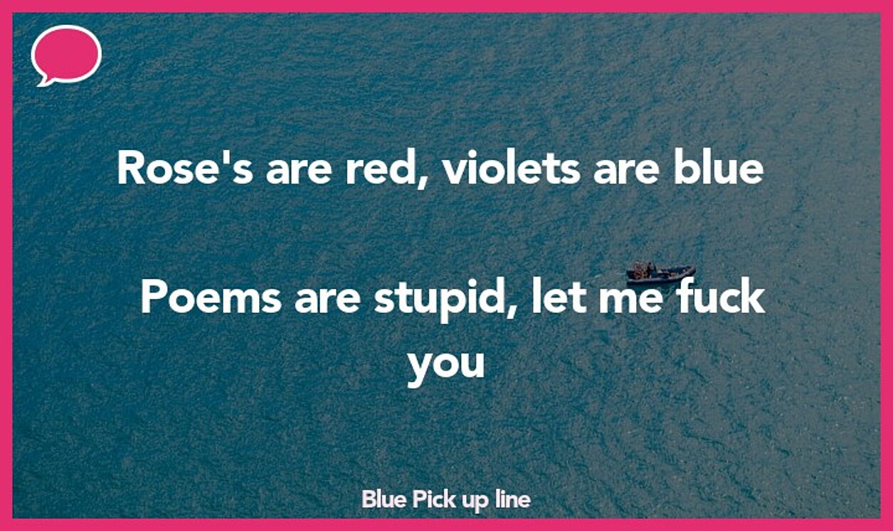 blue pickup line