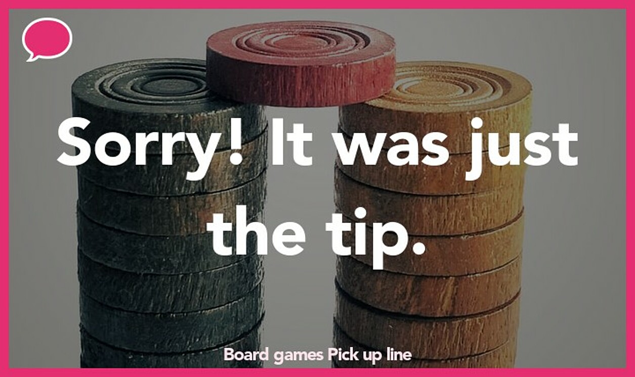 board games pickup line