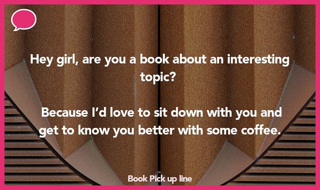 book pickup line