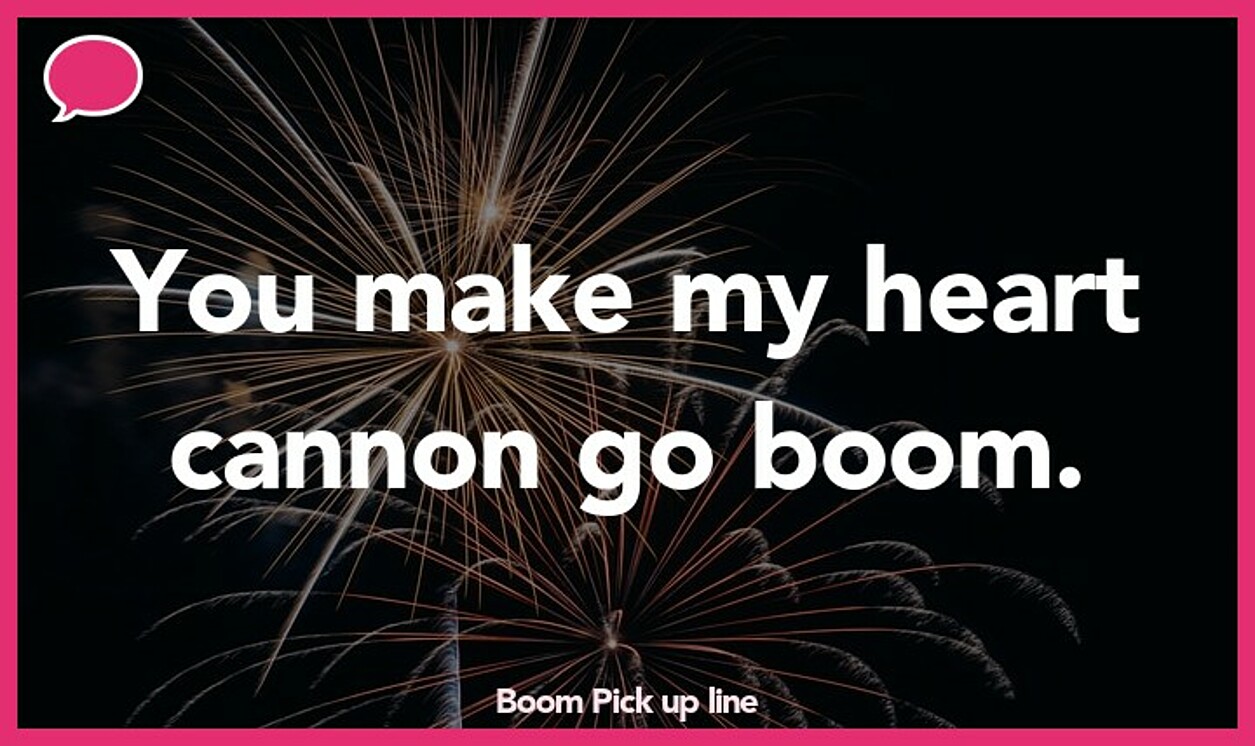 boom pickup line
