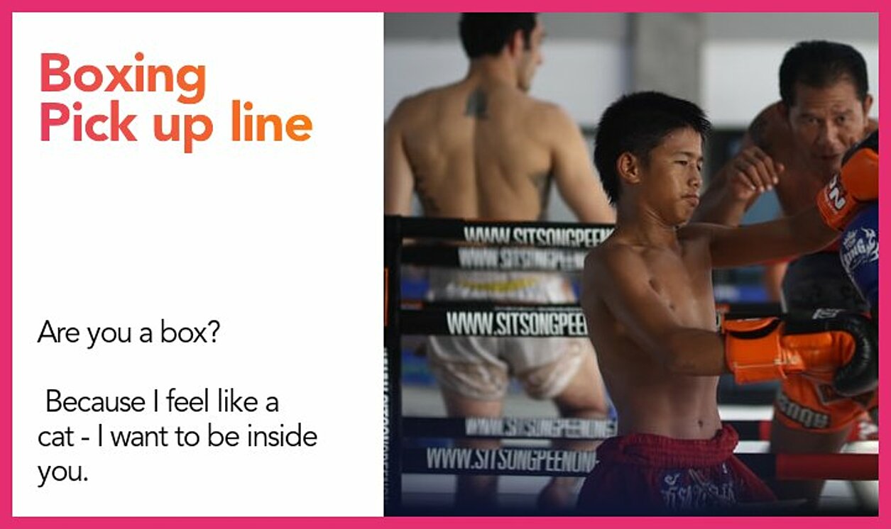 boxing pickup line