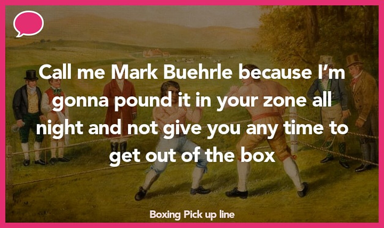 boxing pickup line