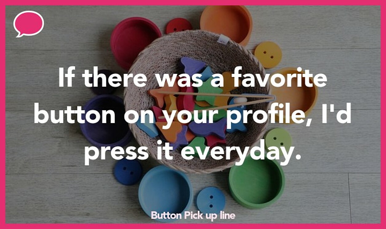 button pickup line