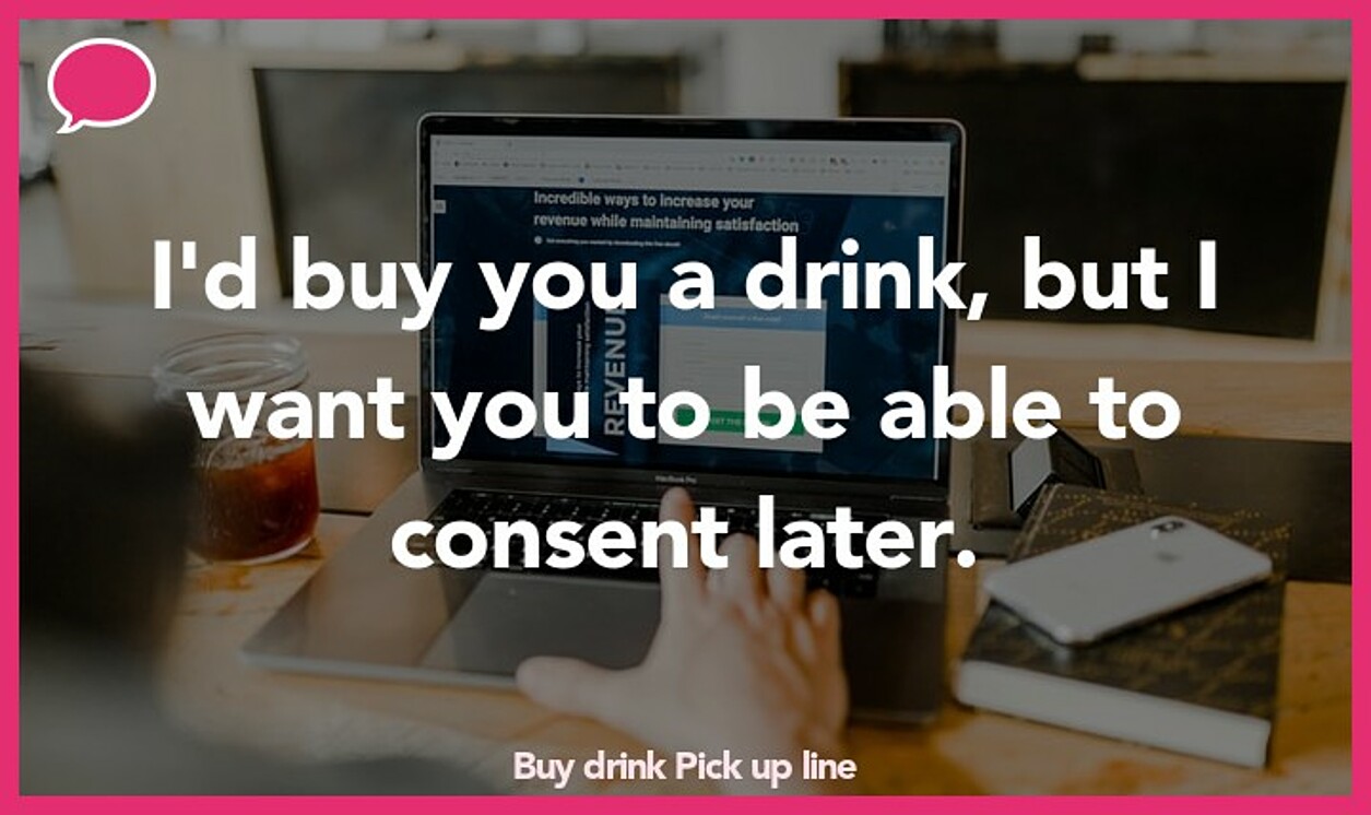 buy drink pickup line