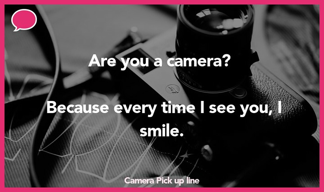 camera pickup line