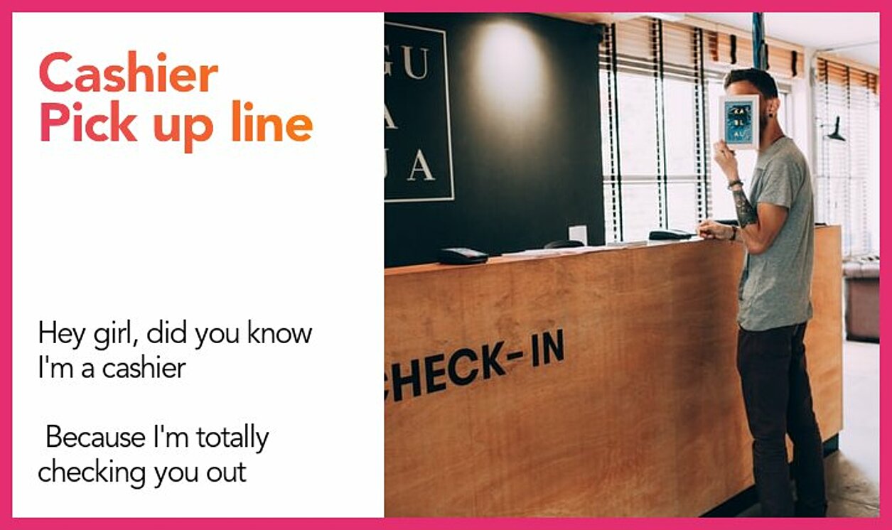 cashier pickup line