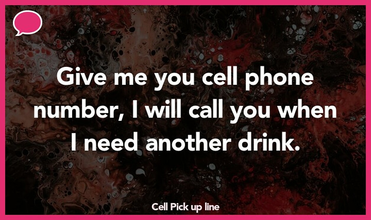 cell pickup line