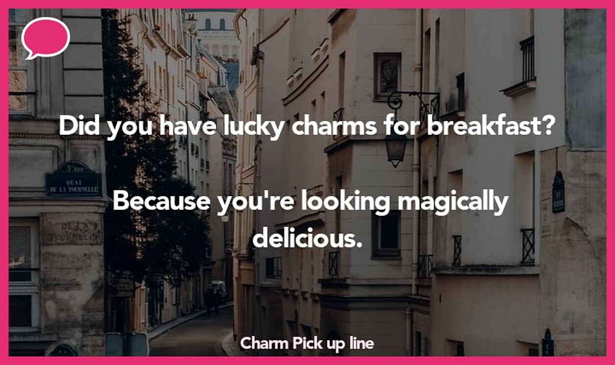 charm pickup line