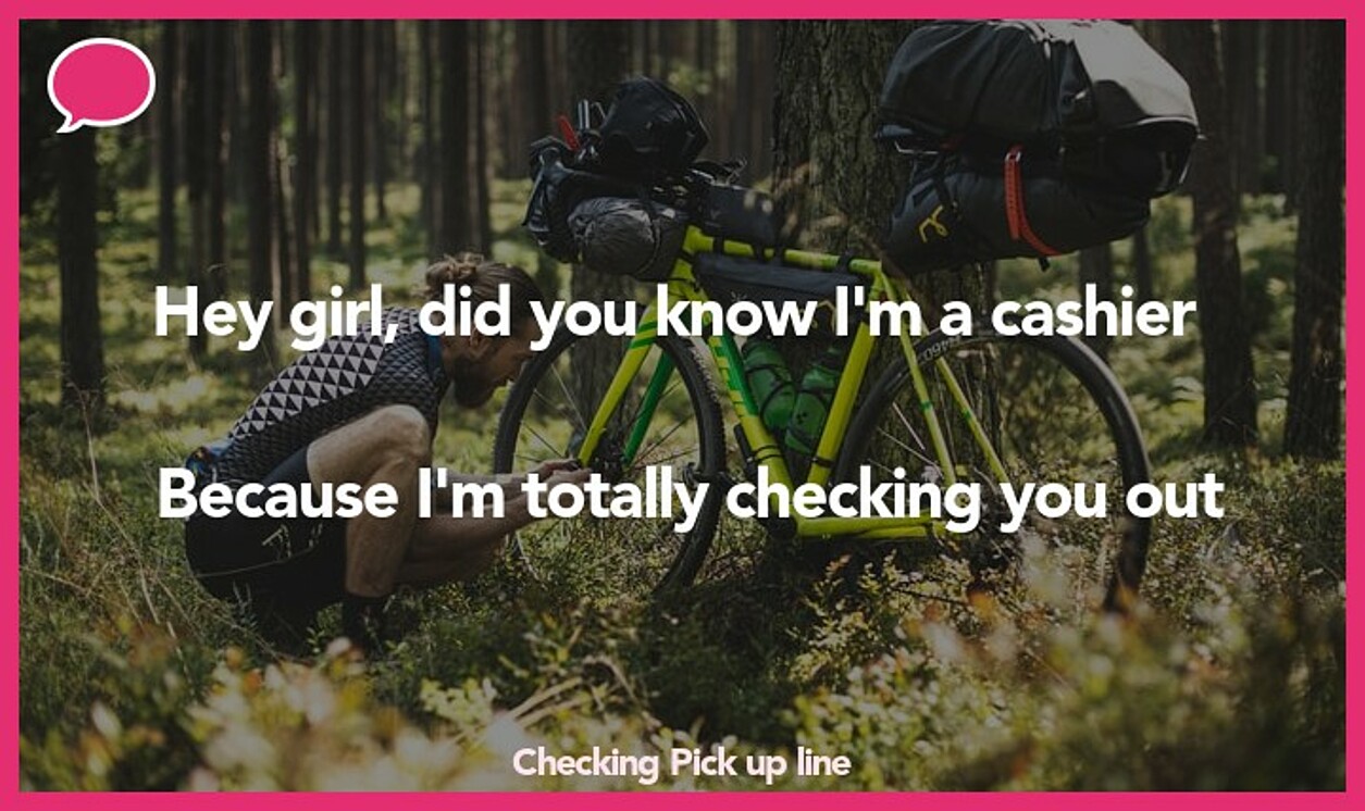 checking pickup line