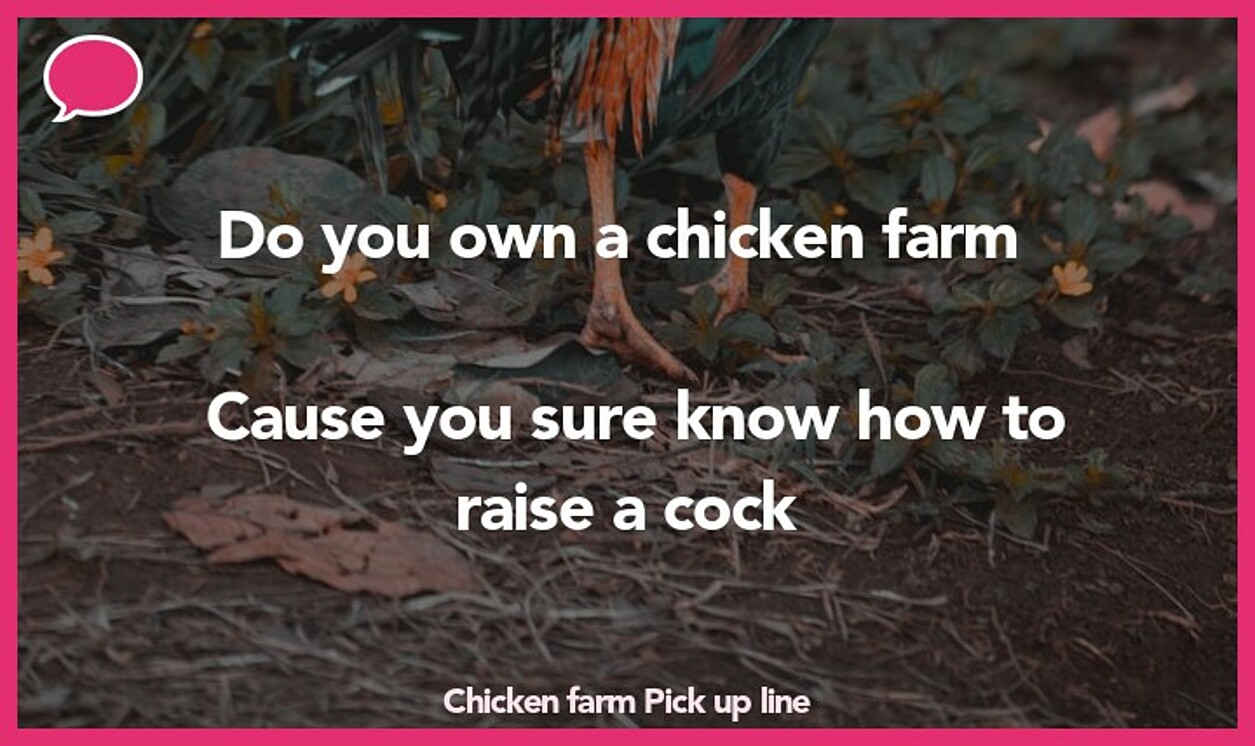 chicken farm pickup line