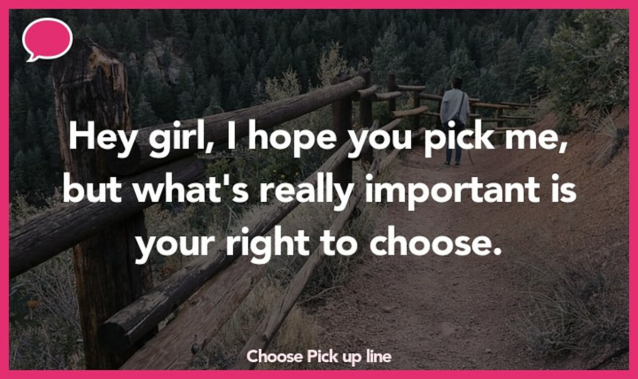 choose pickup line