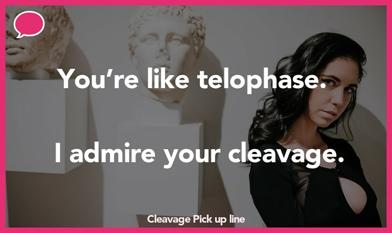 cleavage pickup line
