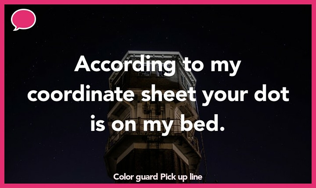 color guard pickup line