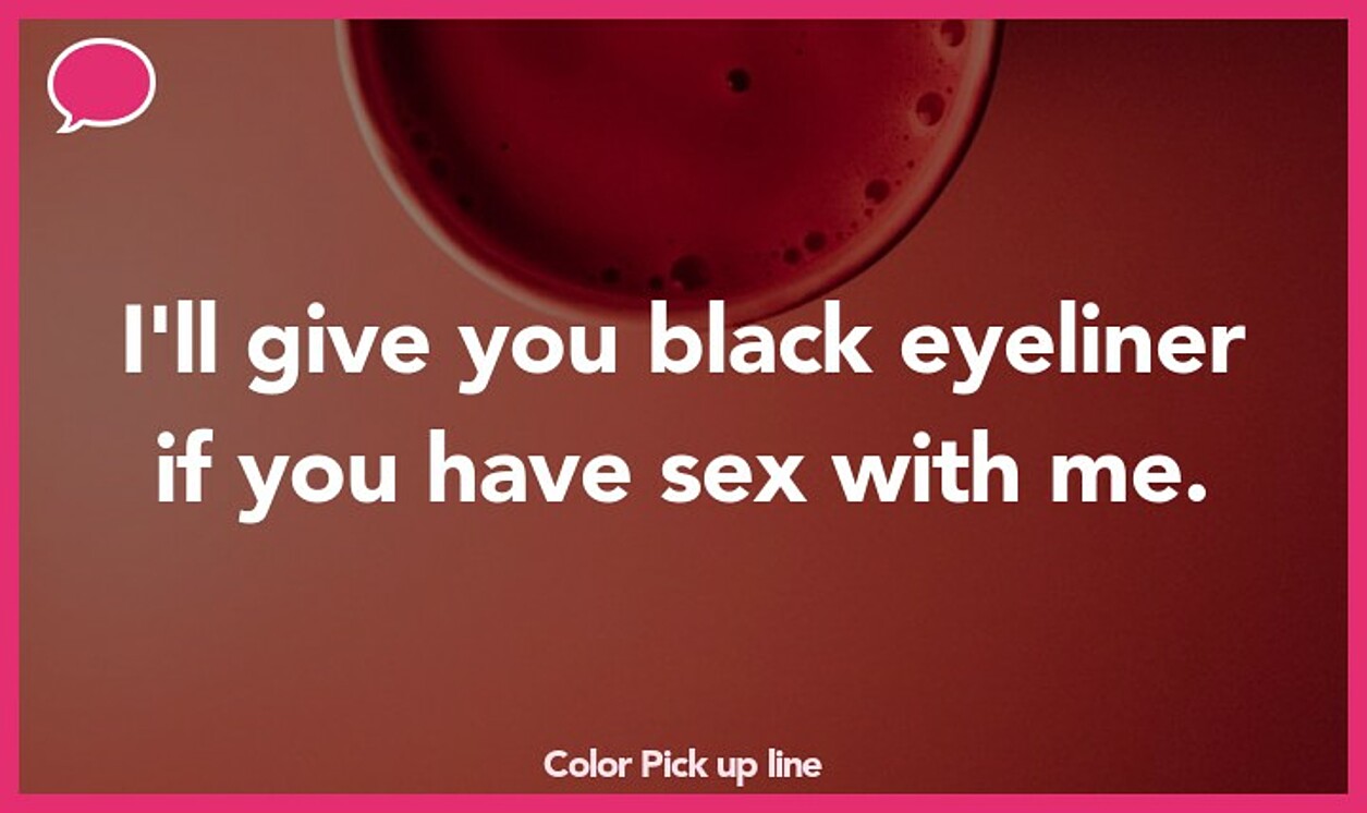 color pickup line