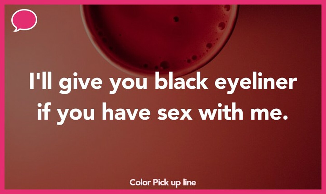 color pickup line