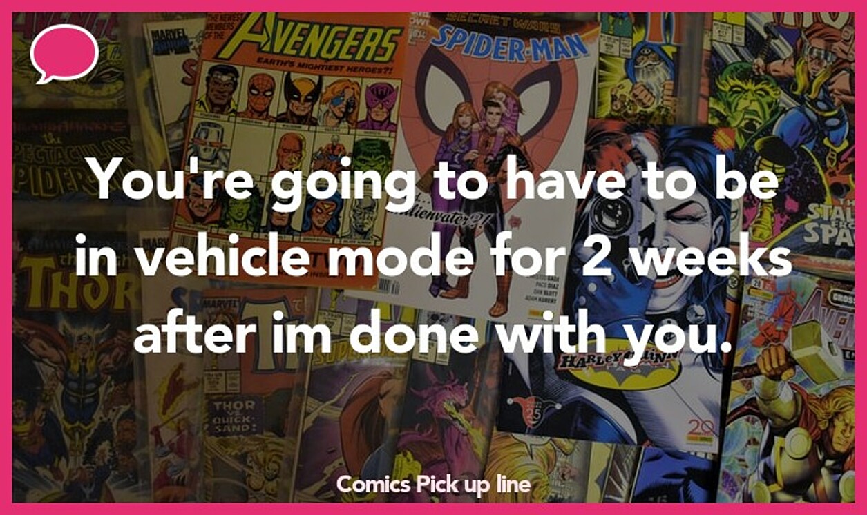 comics pickup line