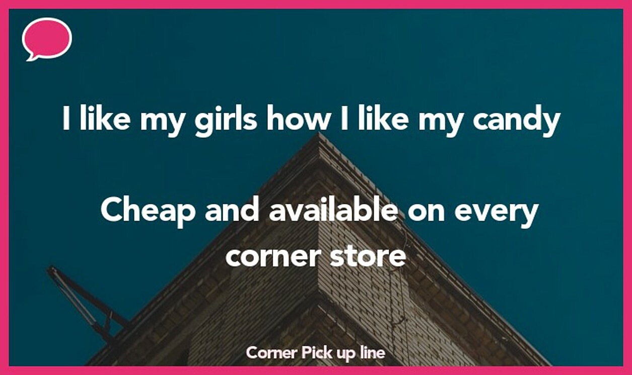 corner pickup line