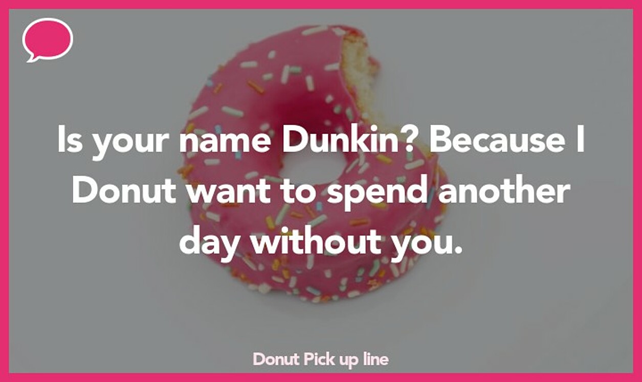donut pickup line