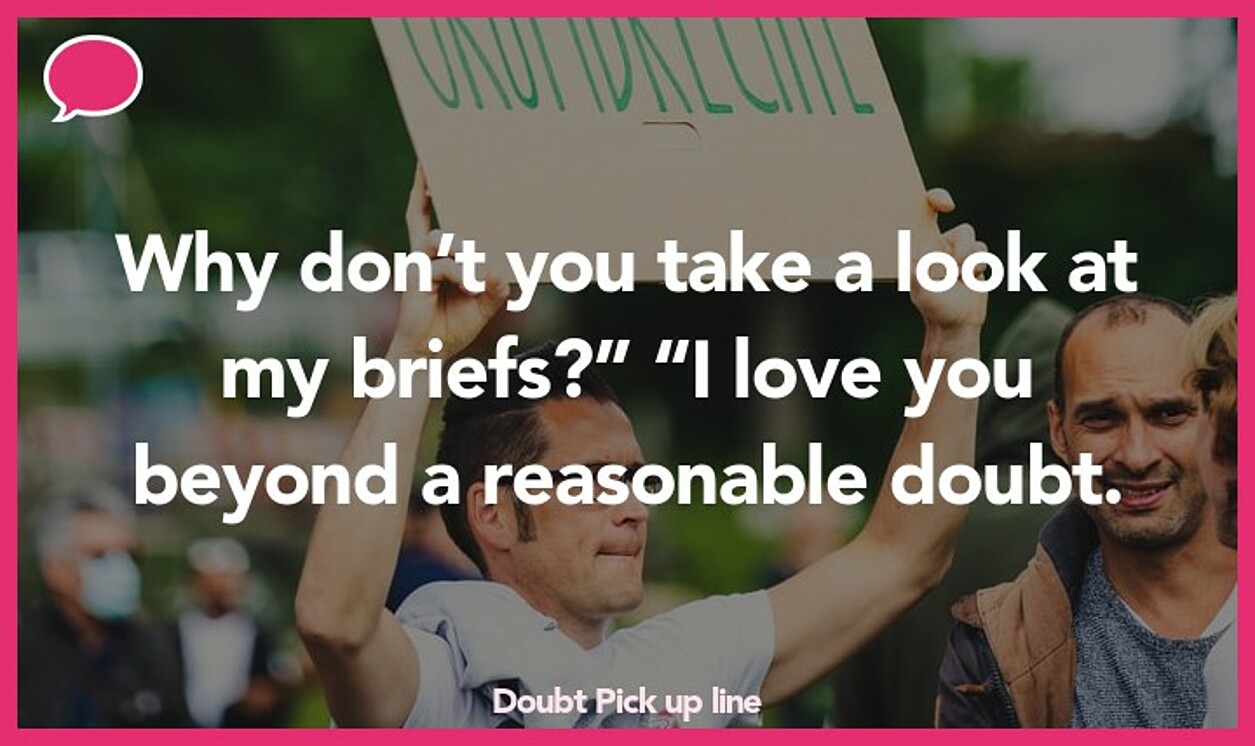 doubt pickup line