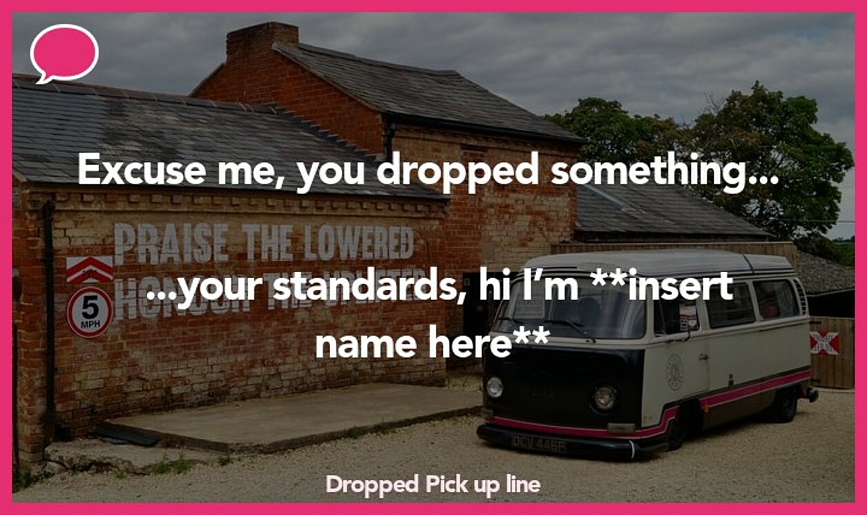 dropped pickup line