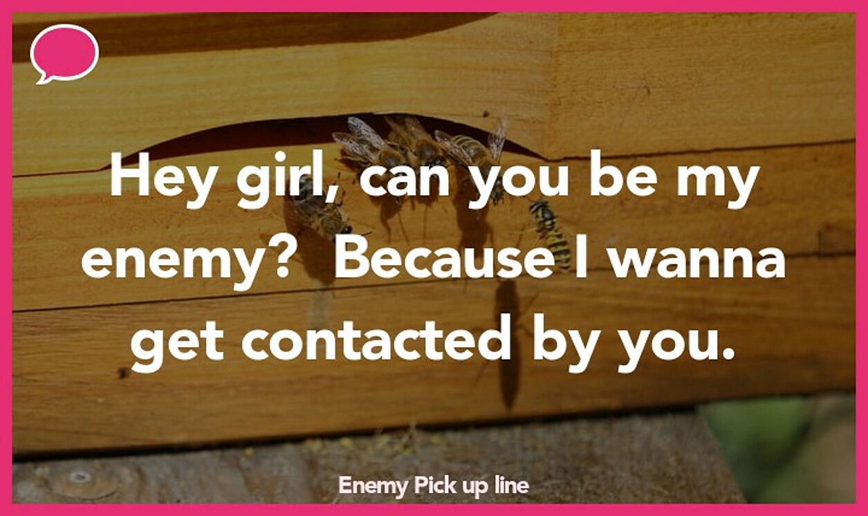 enemy pickup line