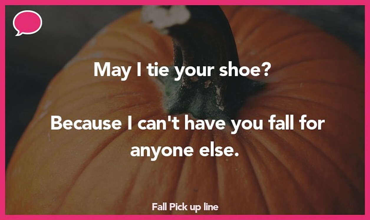 fall pickup line