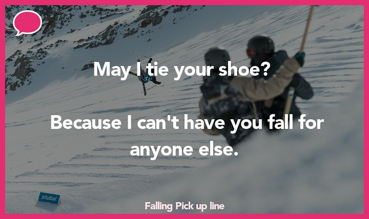 falling pickup line