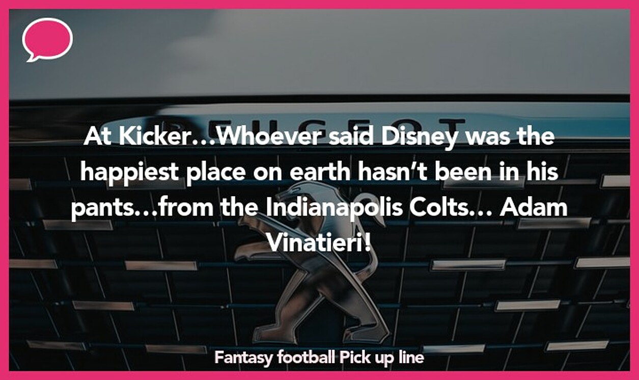 fantasy football pickup line