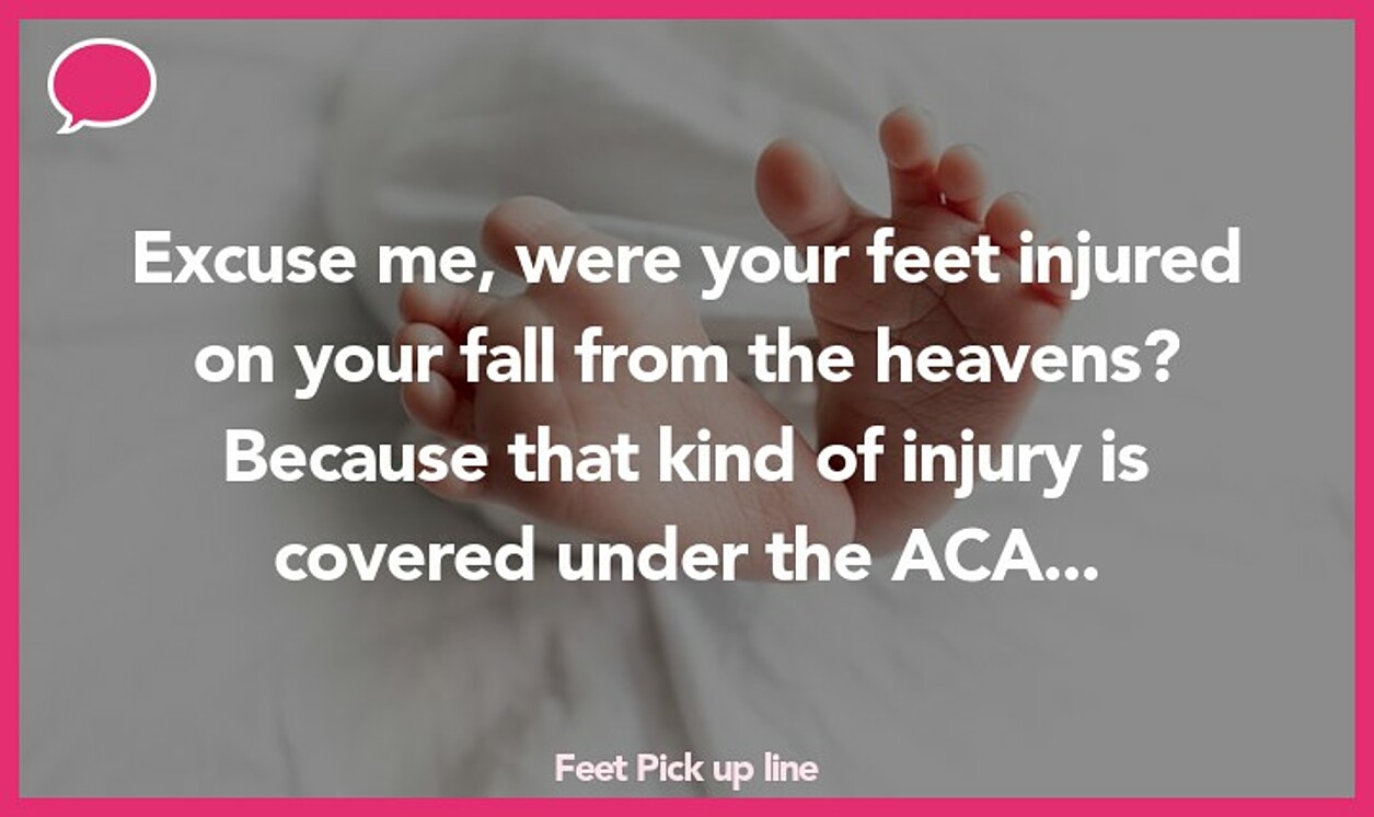 feet pickup line