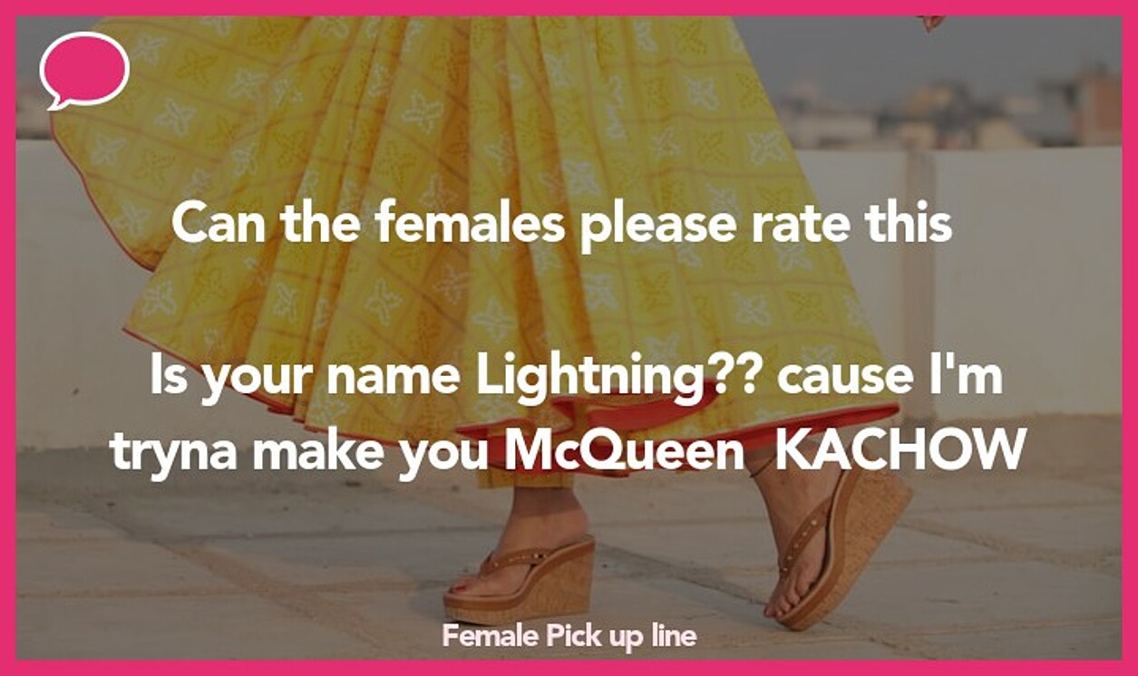 female pickup line