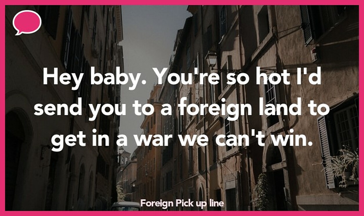 foreign pickup line