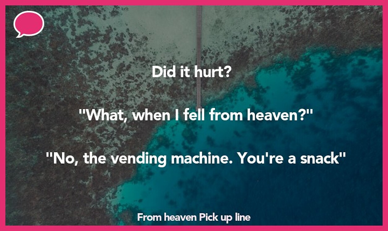 from heaven pickup line