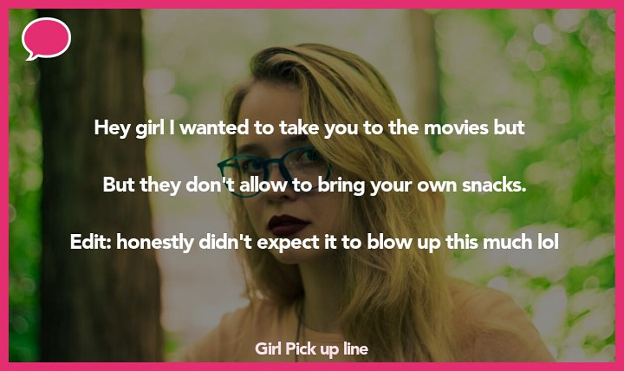 girl pickup line