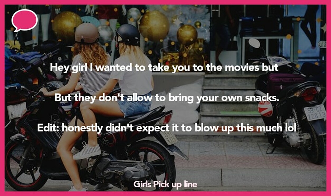 girls pickup line