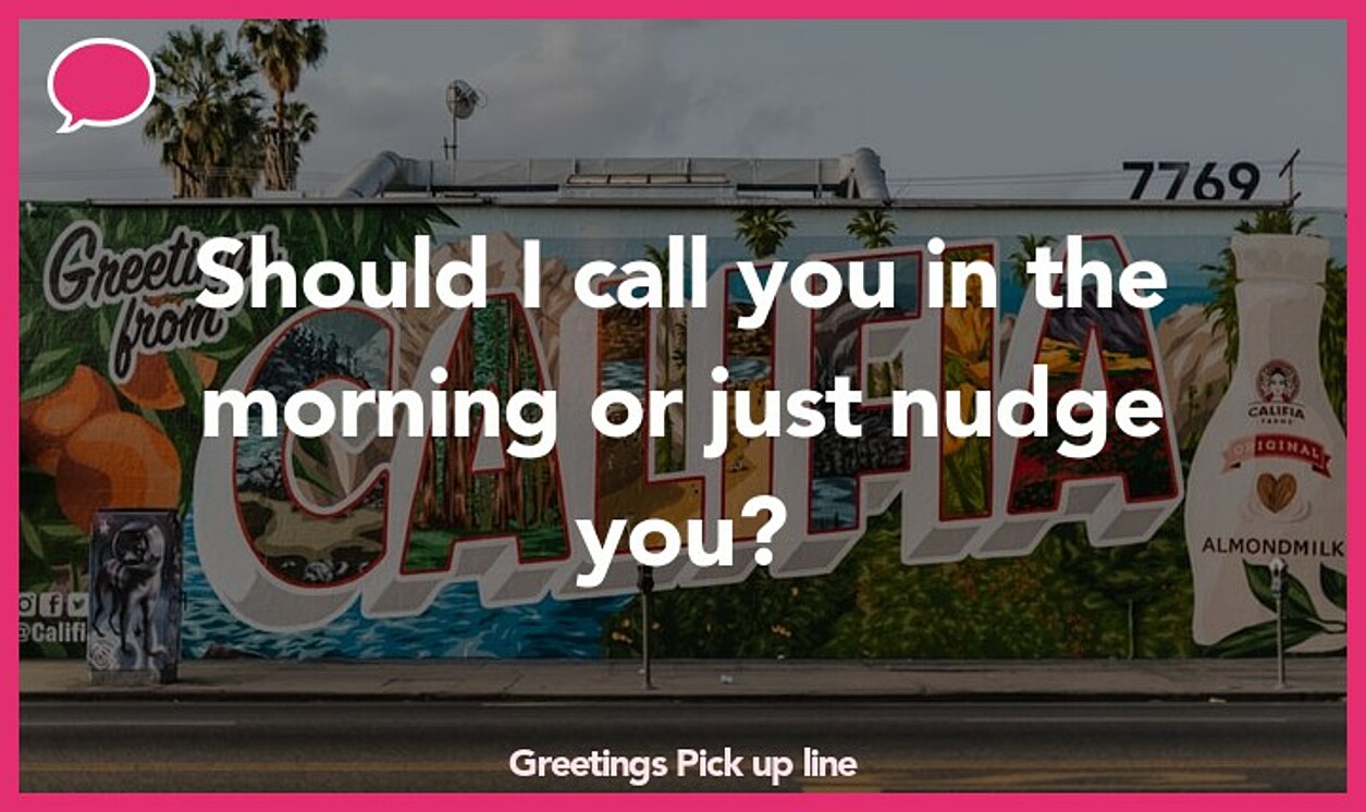 greetings pickup line