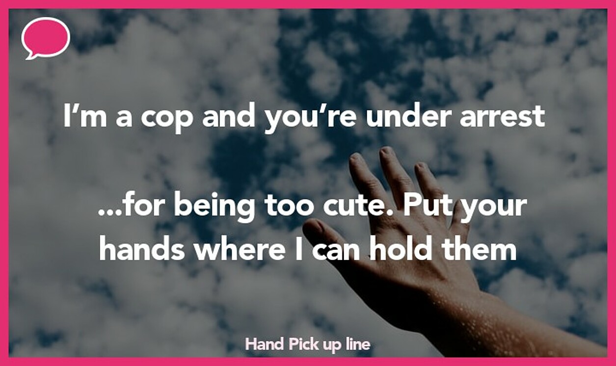 hand pickup line