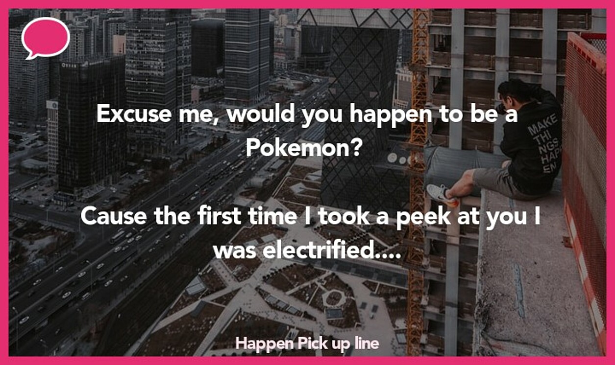 happen pickup line