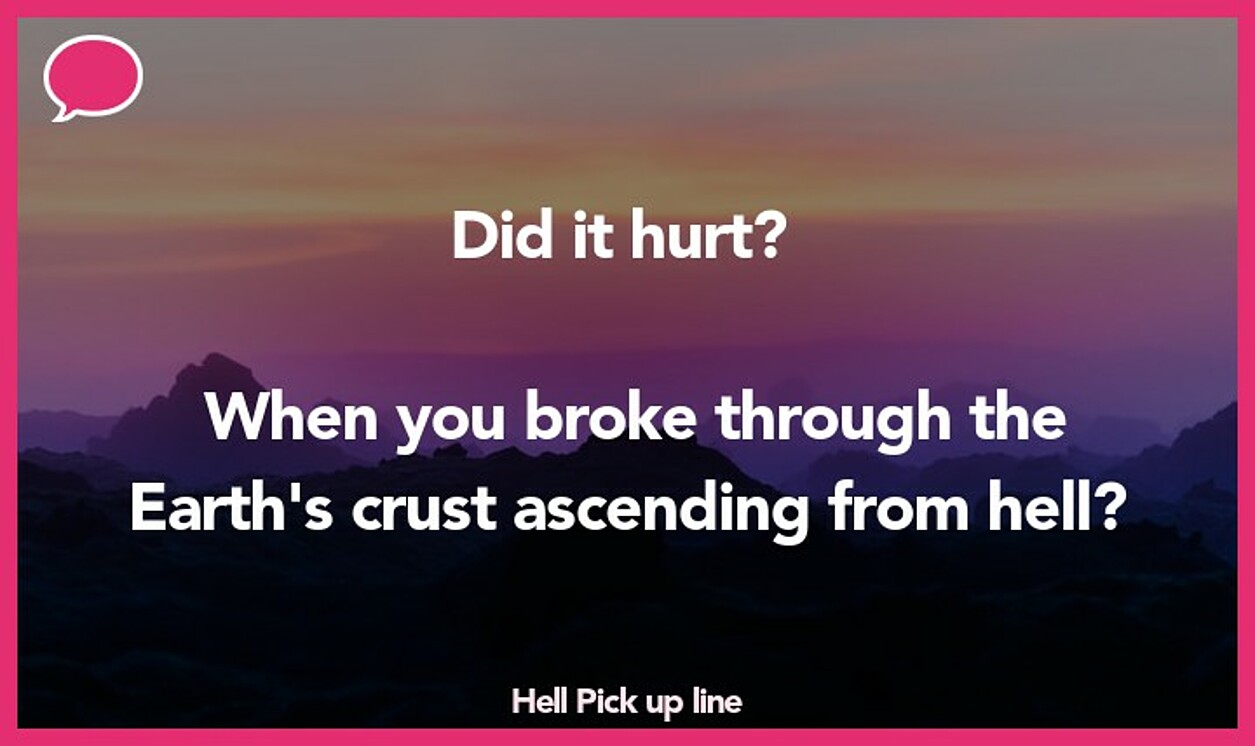 hell pickup line