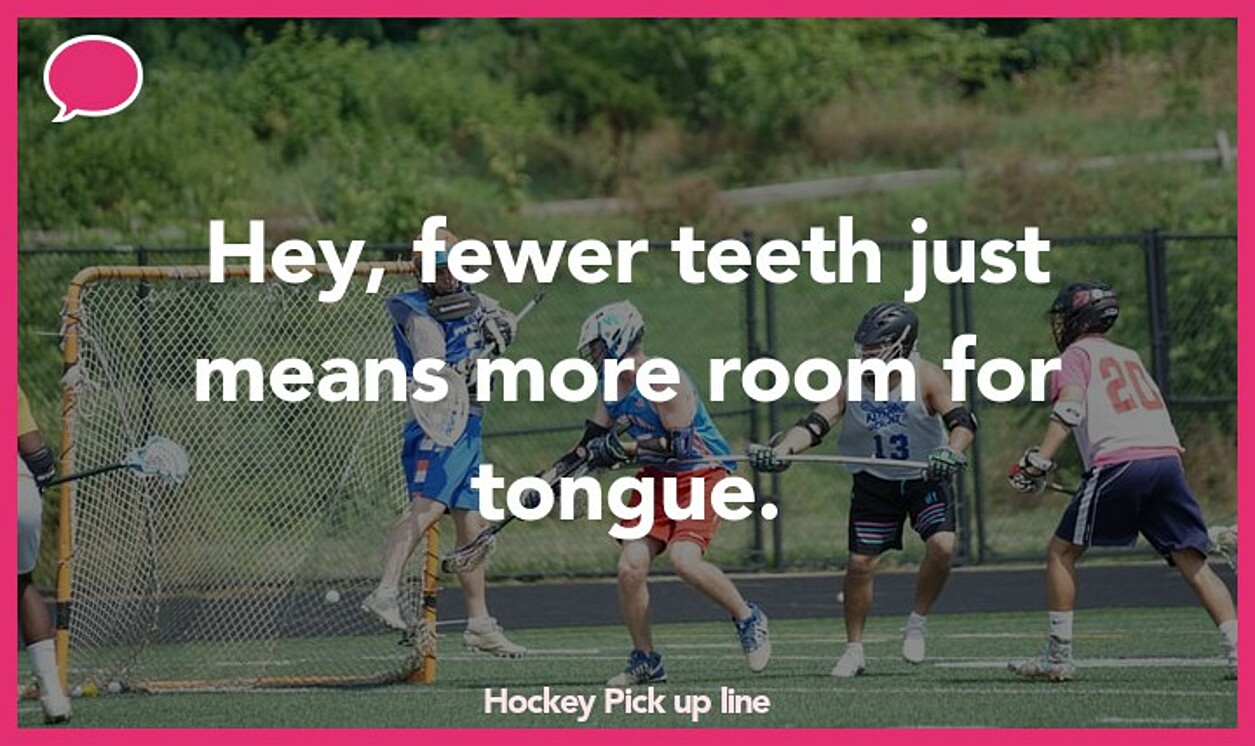 hockey pickup line