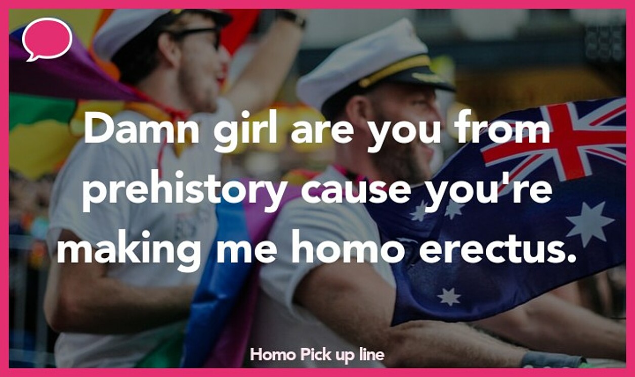 homo pickup line