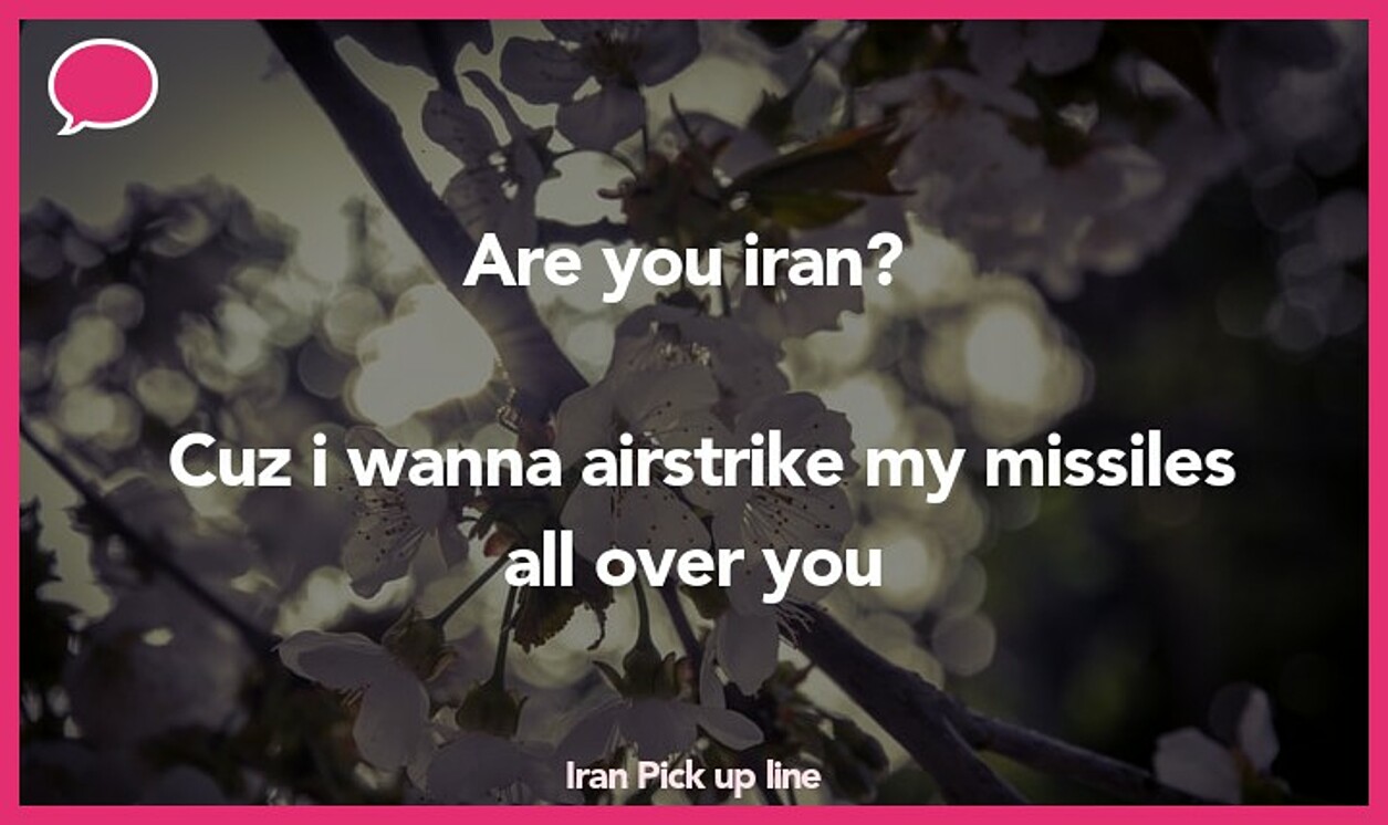 iran pickup line