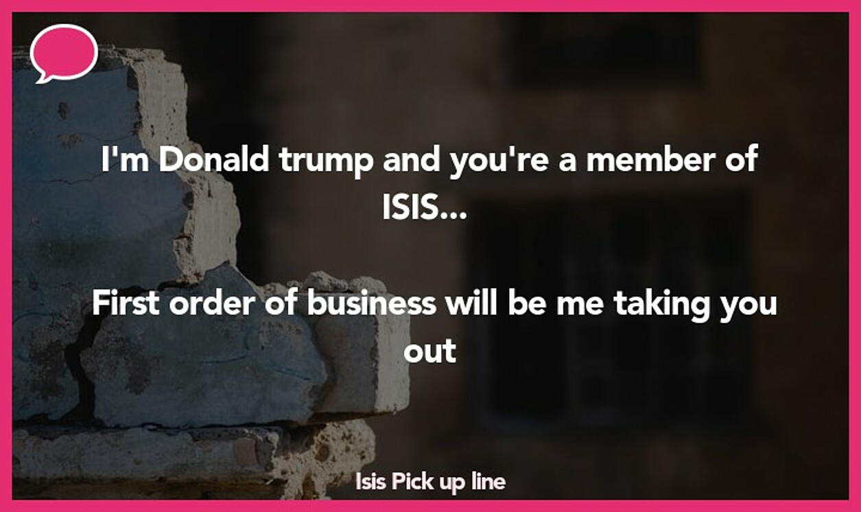 isis pickup line