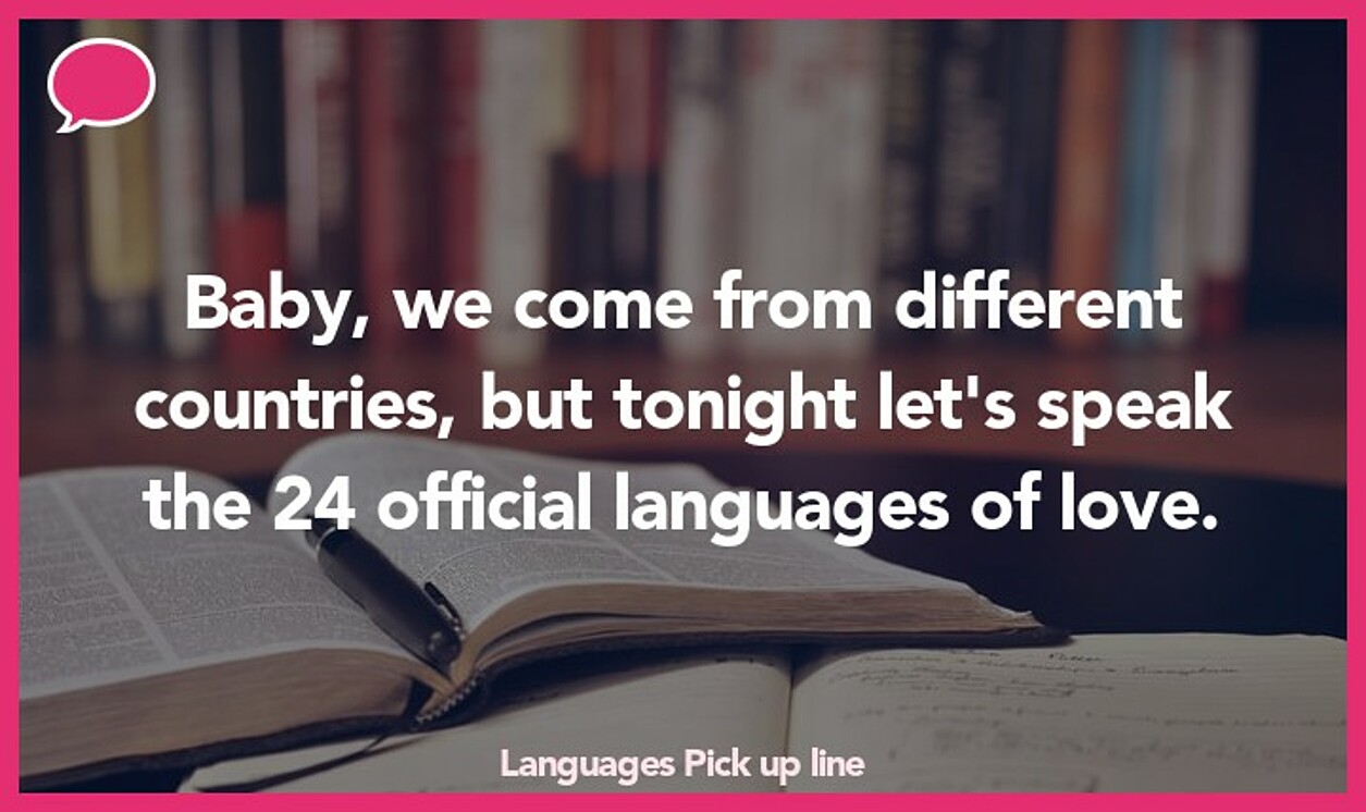 languages pickup line