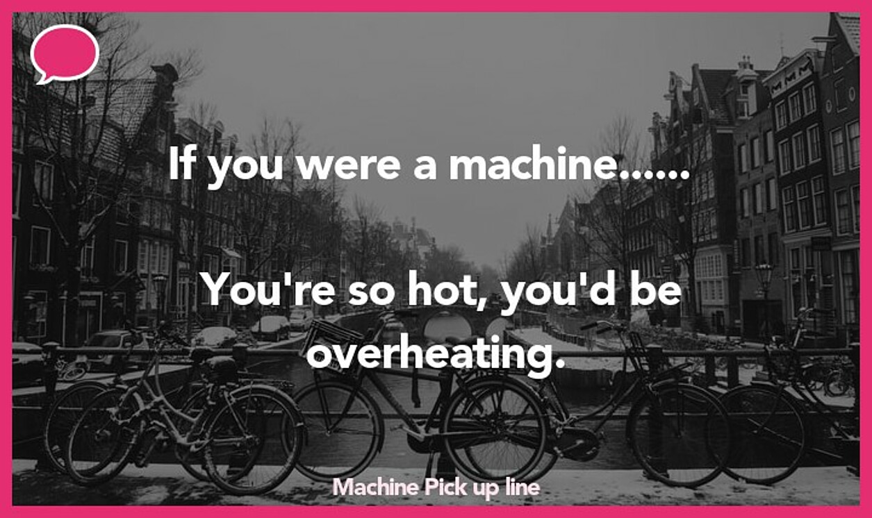 machine pickup line